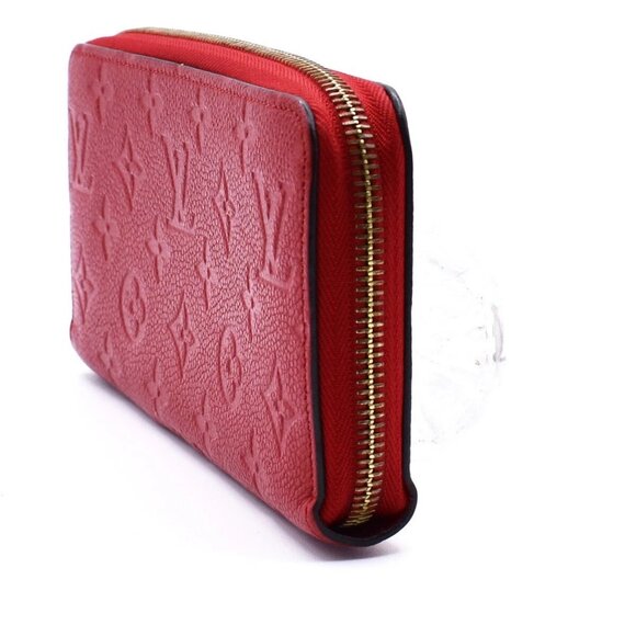 LOUIS VUITTON Zippy Wallet Long Monogram Empreinte Leather Red - Picture 4 of 16